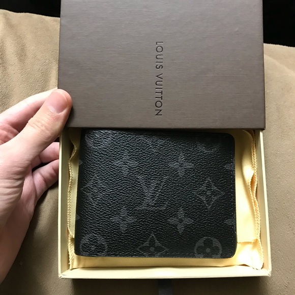 Louis Vuitton Slender Mens Wallet Monogram Eclipse Canvas M62294 | semashow.com